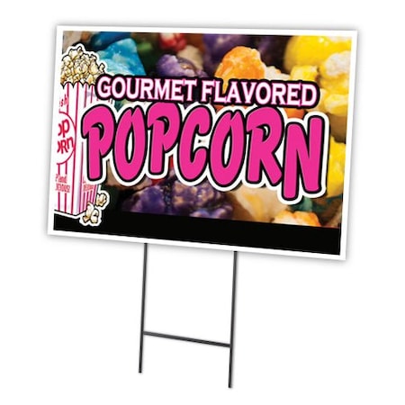 Signmission Gourmet Flavored Popc Yard & Stake outdoor plastic coroplast window, C-1824 Gourmet Flavored Popc C-1824 Gourmet Flavored Popc